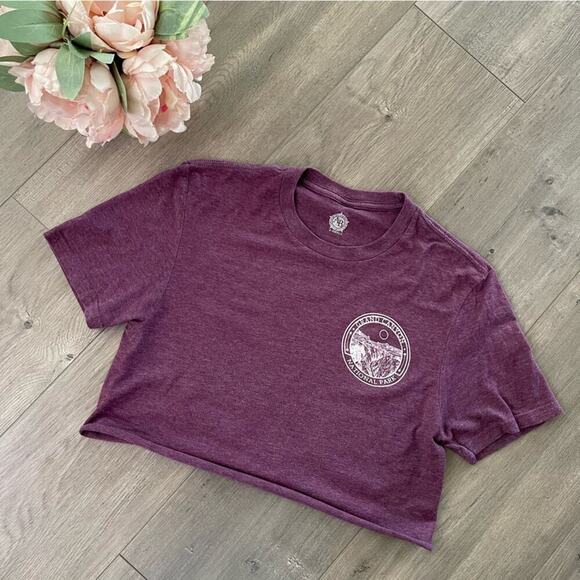 🦃5 for $25🦃 Grand Canyon Burgundy Upcycled Crop Top - Picture 2 of 3